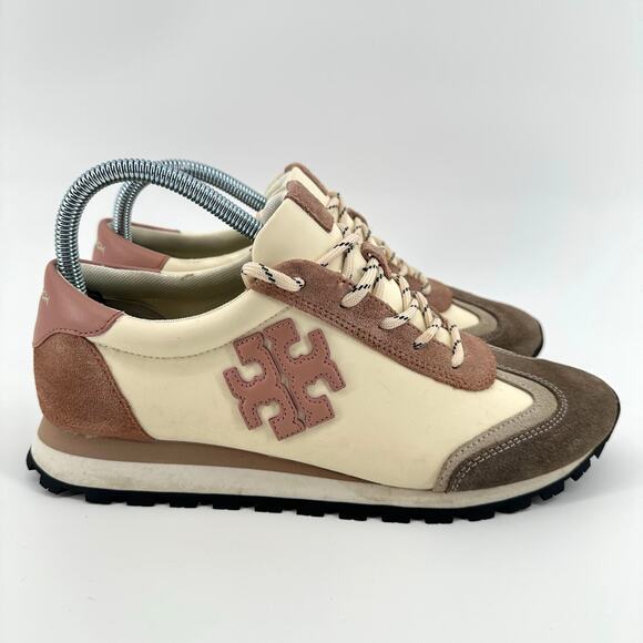 Tory Burch Vintage Nylon Sneaker Gressane Heroes Soft Plain Weave Pink Orzo Sz 9 - Picture 2 of 9